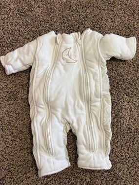 Baby Brezza 2-in-1 Baby Sleepsuit, 3-6 Months, Cream